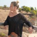 Mermaid crochet sweater black hippie clothing