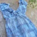 Marine Kleid Kleid Blau Weiß Gestreift
