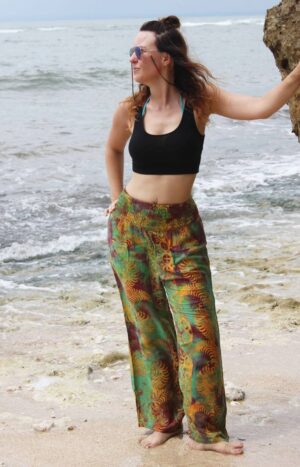 Cozy hippie pants made of fabric Festival style hippie pants summer pants