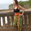Cozy hippie pants made of fabric Festival Style Hippie Pants Wide Leg
