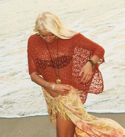 Hippie Boho Beach Outfit Sarong as Skirt Mermaid Poncho