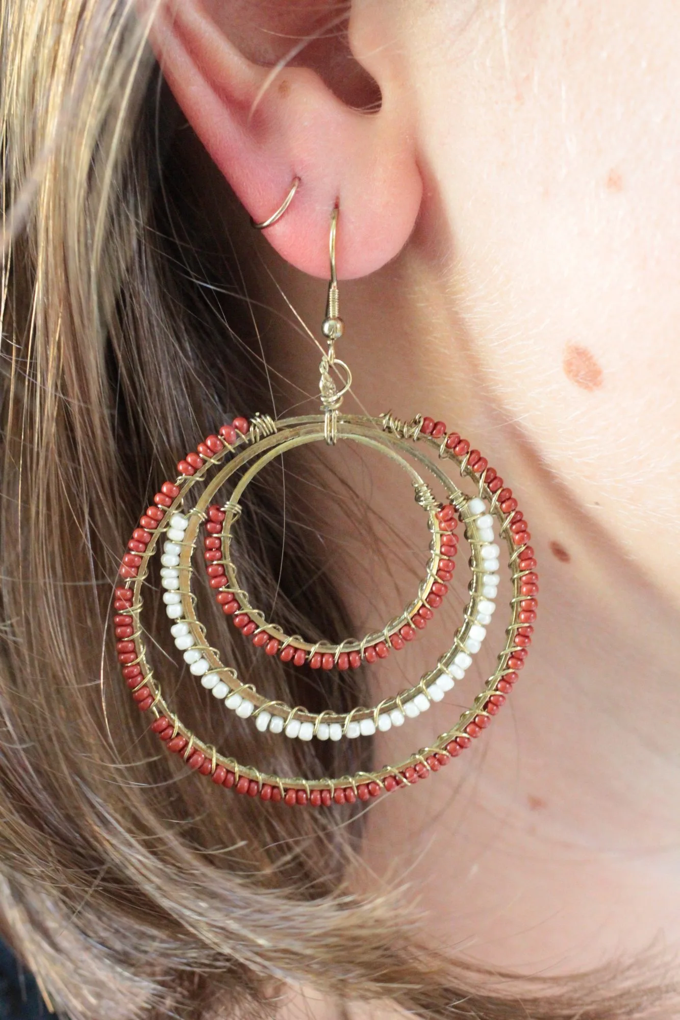 Boho Hippy Earrings, Gifts for Her, Hoop Earrings, Brass Earrings, Gifts  for Women, Hippy Jewelry -  Canada