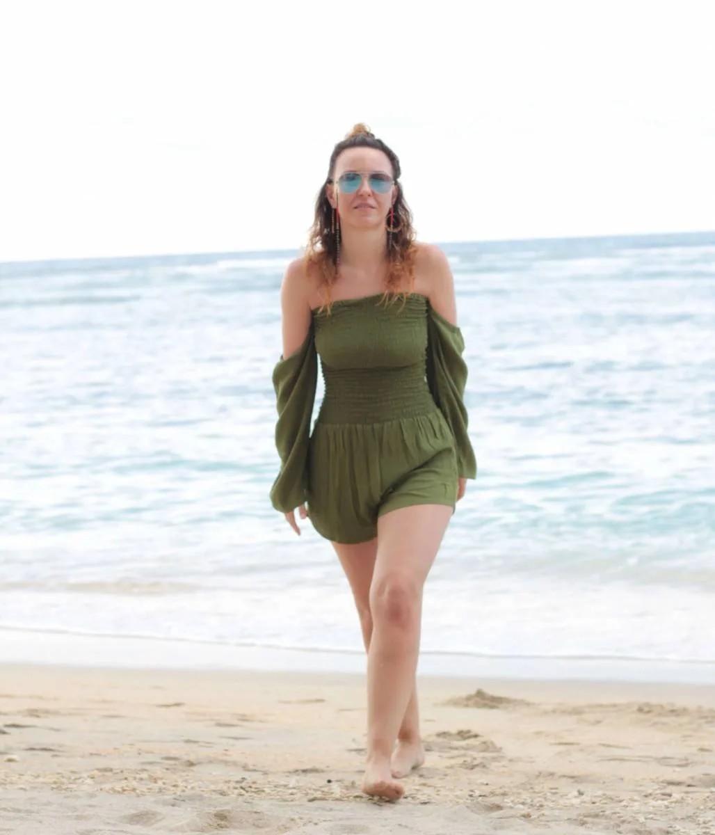 Off Shoulder Beach Jumpsuit Woman Ibiza Boho Style - Weltentänzer