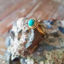 Boho Ring Midi Ring turquoise Brass Toe Ring