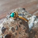 Boho Ring Midi Ring turquoise Brass