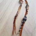 Hippie Boho Hair Clip Brown Feathers