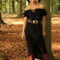 Boho Herbst Kollektion Schwarzes Kleid