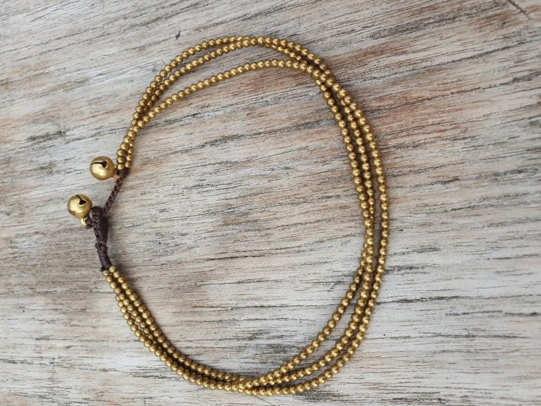 Messing Fusskettchen Antik Gold Orientalisch Schlichte Fußkette