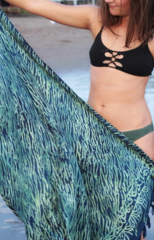 produkt bild Batik Zebra Muster Tuch Sarong Strand Tuch Beach Decke Sommer Hippie Boho Resort Wear Bikini Cover Up