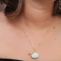 Feine Kette 18 Karat Vergoldet kleiner Muschel Beach Jewelry