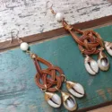 Hippie Shell Earrings Summer Jewelry Boho Beachy Ibiza Style