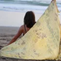 Sarong Tuch Hippie Batik Schal Strand Tuch Gelb