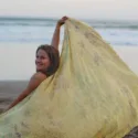 Sarong Tuch Hippie Batik Schal Strand Tuch Gelb Boho Ethno Bikini Cover Up Kopftuch (6)