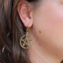 Goa Ohrringe Kleine Messing Ohrhänger Antik Gold