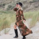 Boho Babe Dress Maxi Dress long sleeves Slit Dress Bohemian Fall Winter Colletion Modern Hippie Style