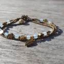 Hippie Jewelry Elegant Bracelet Armletr Gold Moonstone