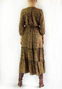 Winter Dress Boho Style Leopard Print
