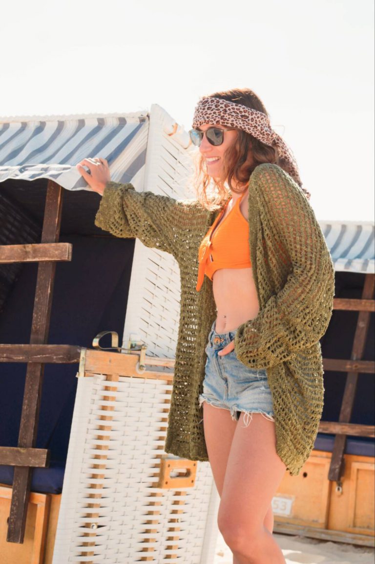 Sommer Jacke Strick Cardigan Boho Hippie Style (4)