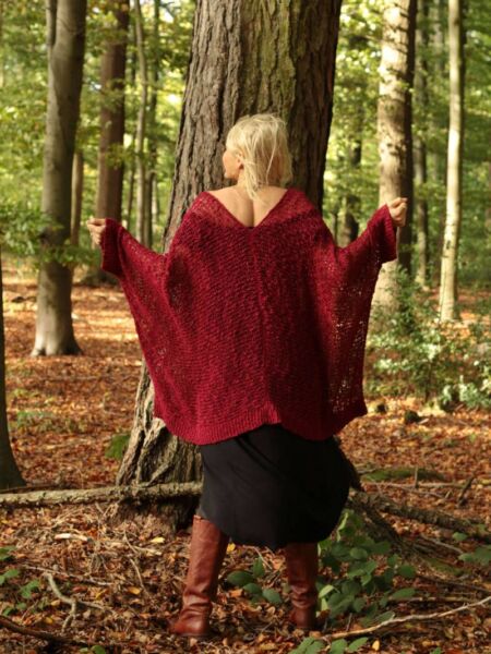 Product image Hippie Strickjacke Weit Dunkel Rot