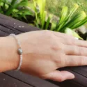 Noble bracelet for ladies labradorite 18k gold plated