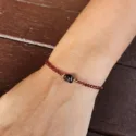 Feines Armband Roter Granat Geburtsstein Widder
