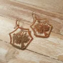 Tree of Life earrings in antique gold-plated brass
