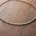 Kurze Halskette Amazonit 18k vergoldet Hippie Boho Schmuck