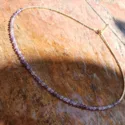 Short Necklace Amethyst 18ct Gold Plated Birthstone Gemstone