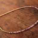 Short Necklace Amethyst 18ct Gold Plated Birthstone Gemstone