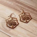 Tree of Life earrings in antique gold-plated brass