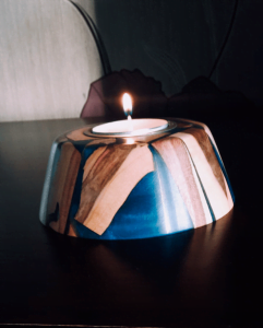 Teelicht Kerzen Halter Holz Handgefertig Weihnachtsgechenke