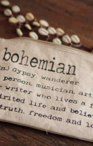 Bohemian Kosmetiktasche mit Fransen aus Baumwolle Begriff Bohemian Gypsy