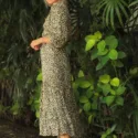 Boho leoprint dress midi dress leopard dress summer dress Bohemian Ibiza Style Animal Print