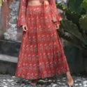 Boho maxi skirt with slits Ibiza Style