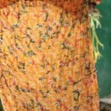 Gelb Grüner Saron Batik Hippie Tuch