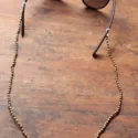 Hippie macrame glasses chain brass