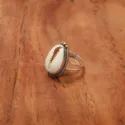 Ring cowrie shell 925 silver from Bali handmade boho style