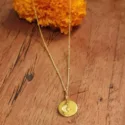 Moon & Stars Pendant Boho Necklace Gold Plated 22 Carat Gold Plated Silver 925