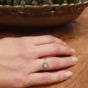 Filigree ring sun made of silver 925 handmade in Bali gemstone moonstone