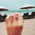 Gypsy Ring Silber 925 Sonne Halbmond Mondstein Bali Ring