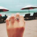 Gypsy Ring Silver 925 Sun Crescent Moonstone Bali Ring