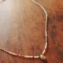 Minimalist necklace jasper brown boho hippie style