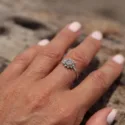 Moonstone ring fine silver
