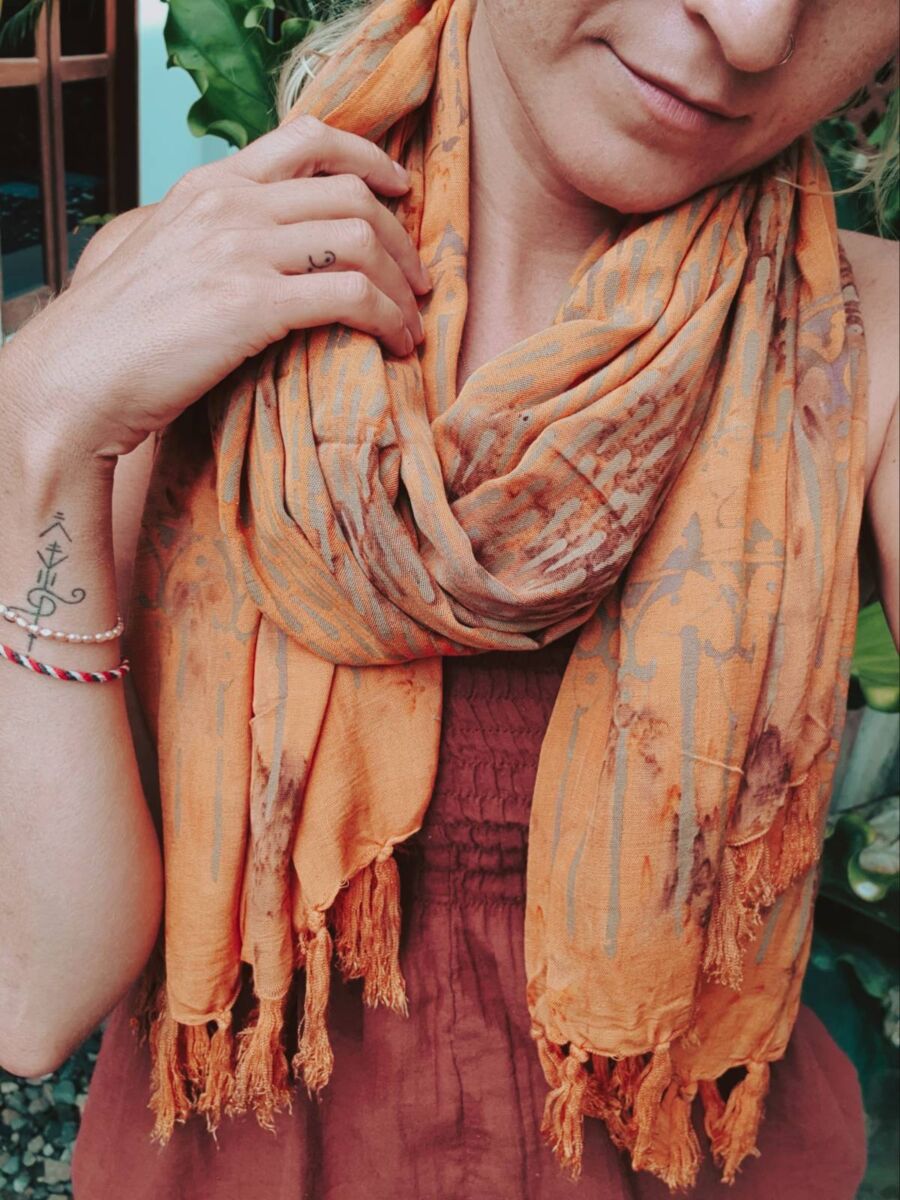 Hippir BAtik Tuch Orange Sarong