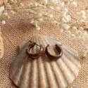 Wood earrings coconut hoop earrings Gypsy Style Tribal