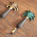 Brass coat hooks jewelry hooks wall hooks palm tree boho style