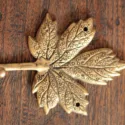Wall hook maple leaf brass hook leaf