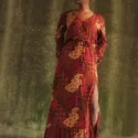 Bohemian Maxikleid mit Schlitz Ibiza Style Kleid