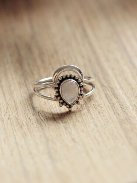 Product image Statement ring moonstone Perfect gift for woman on christmas or birthday