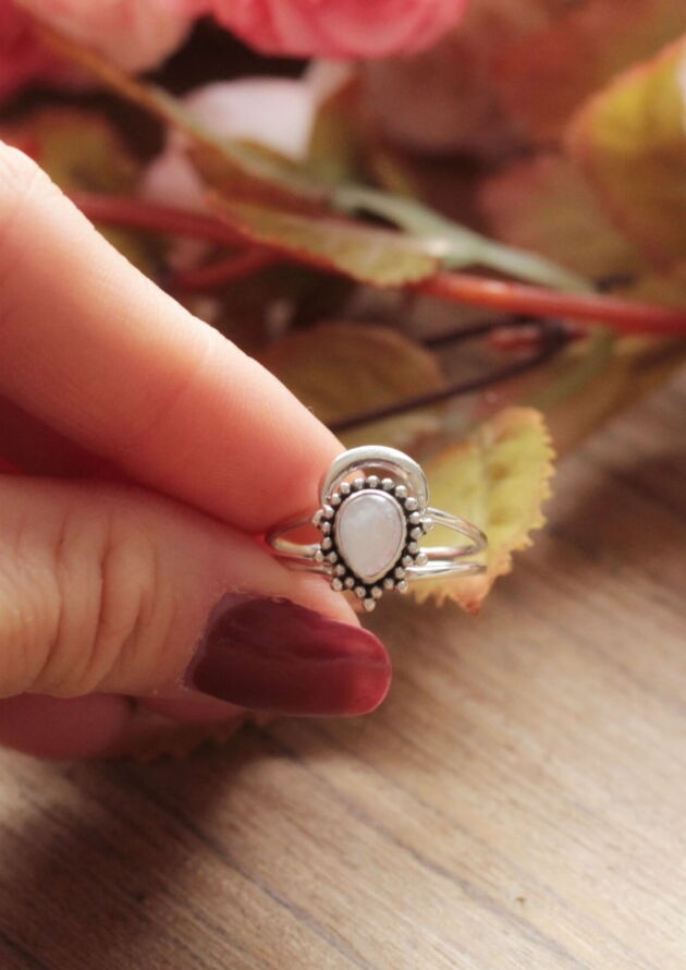 Statement ring moonstone Perfect gift for woman on christmas or birthday